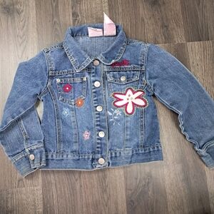 Vintage 2004 Barbie Avenue Embroidered Denim Jacket Double-sided Size 5